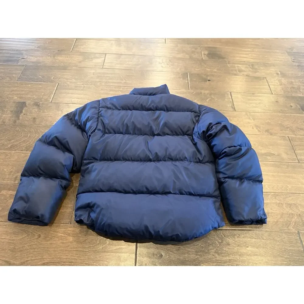 Vintage Polo Ralph Lauren Youth Navy Blue Puffer Down Full Zip Jacket M 12/14